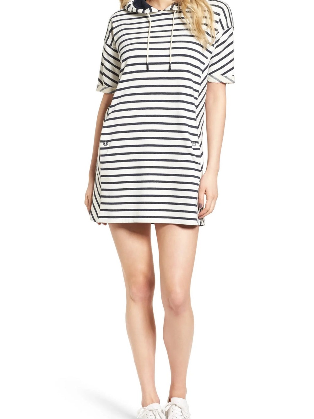 Barbour Dive Dress - 100% Cotton Dress - Navy & White
